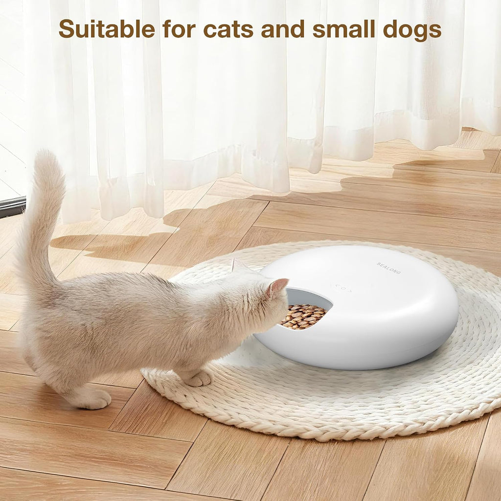 Intelligenter Katzenfutterspender mit App 6 Mahlzeiten und Kuehlakku