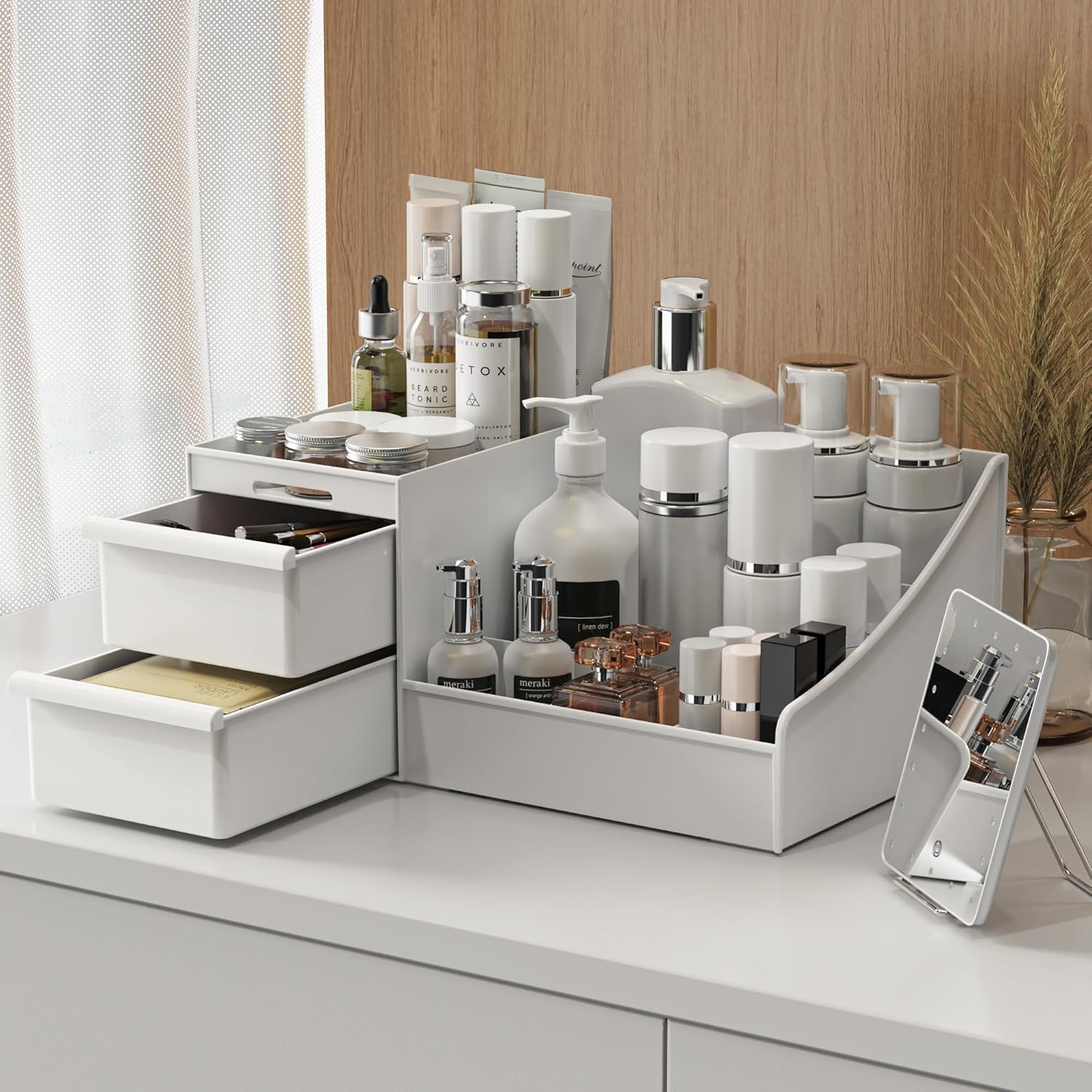 Grosser Make-up Organizer mit Schubladen Kosmetik Aufbewahrungsbox