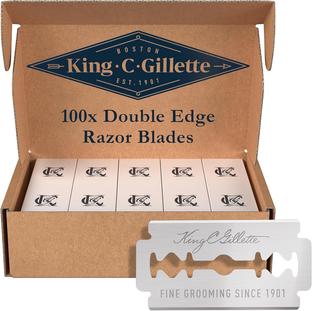 Gillette King C. Rasierklingen 100 Stueck kompatibel fuer Rasierhobel