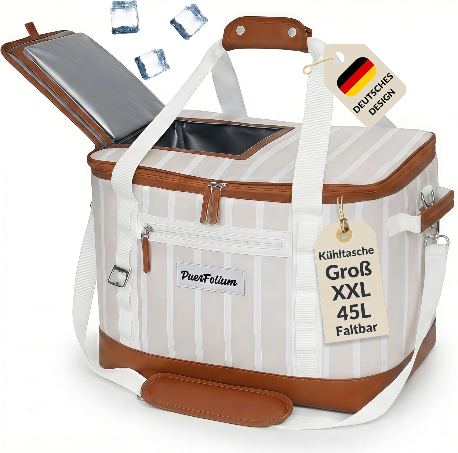 Faltbare Kuehltasche Isolierte Thermotasche Kuehlbox fuer Picknick Strand