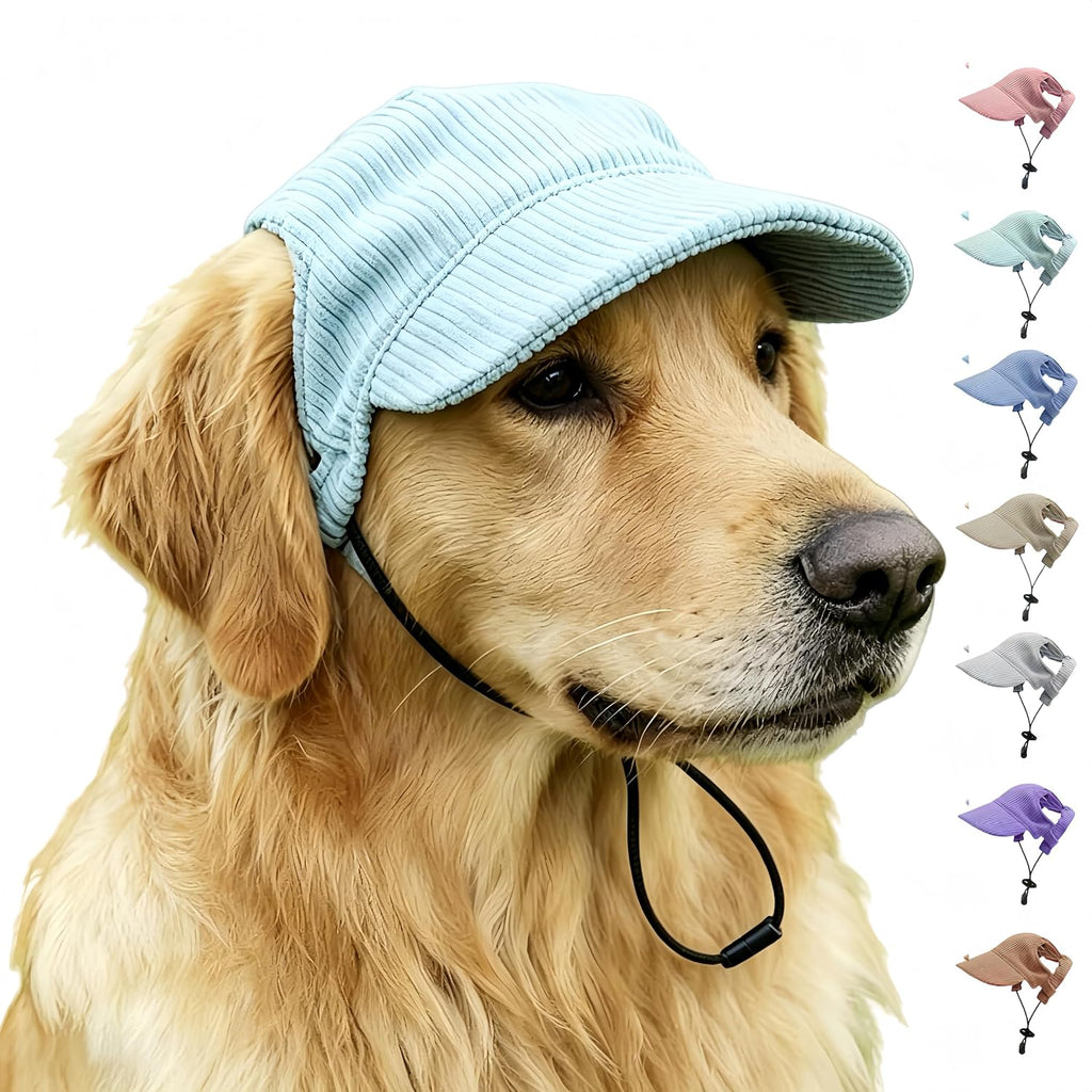 Hund Baseballkappe mit Ohrloechern Rosa M S-XL Sonnenhut fuer Welpen
