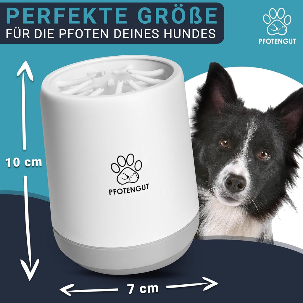 Pfotenreiniger Hunde Groesse S-L mit saugstarkem Mikrofaser-Handtuch S-L