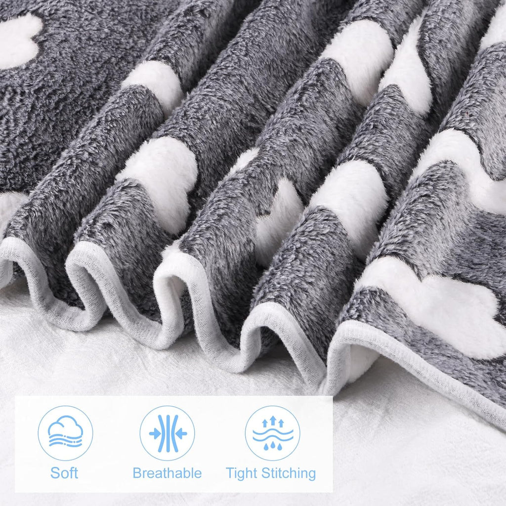 Neerow Hundedecke Fleece 60x40 cm kuschelig waschbar fuer Hunde Katzen 40cm-76cm