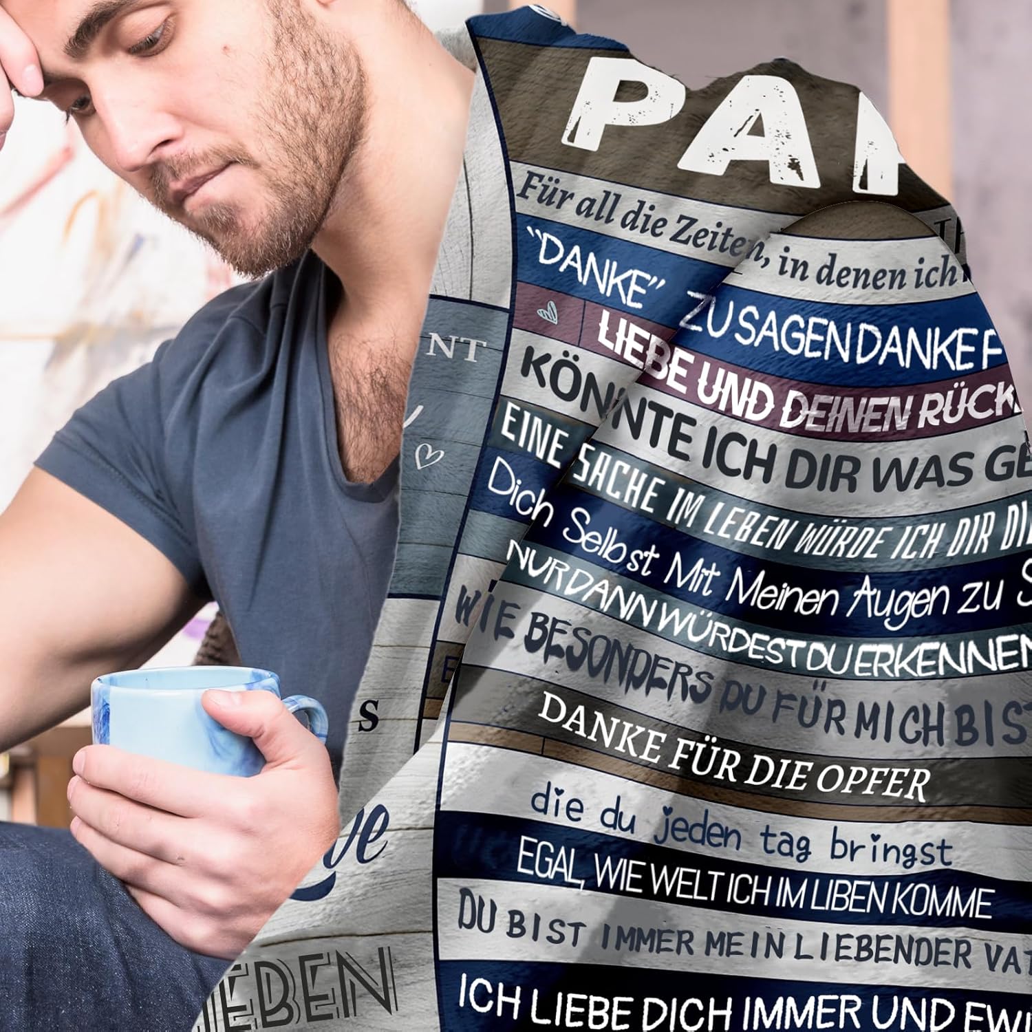 Mutter Kuscheldecke Beste Mama Geschenk personalisiert 150cm-220cm
