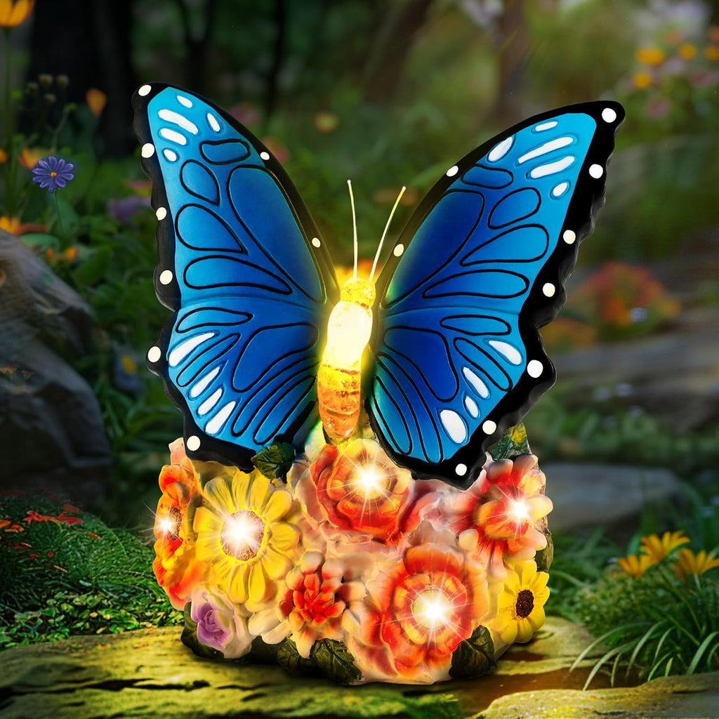 Linkax Solar Gartendekoration Schildkroete mit 7 LED Licht fuer Balkon Garten
