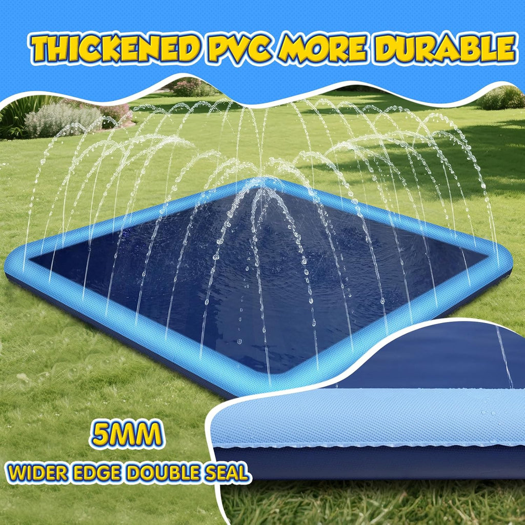 Wassersprinkler Splash Pad 200 cm rund mit Antirutsch Kinder Gartenspielzeug