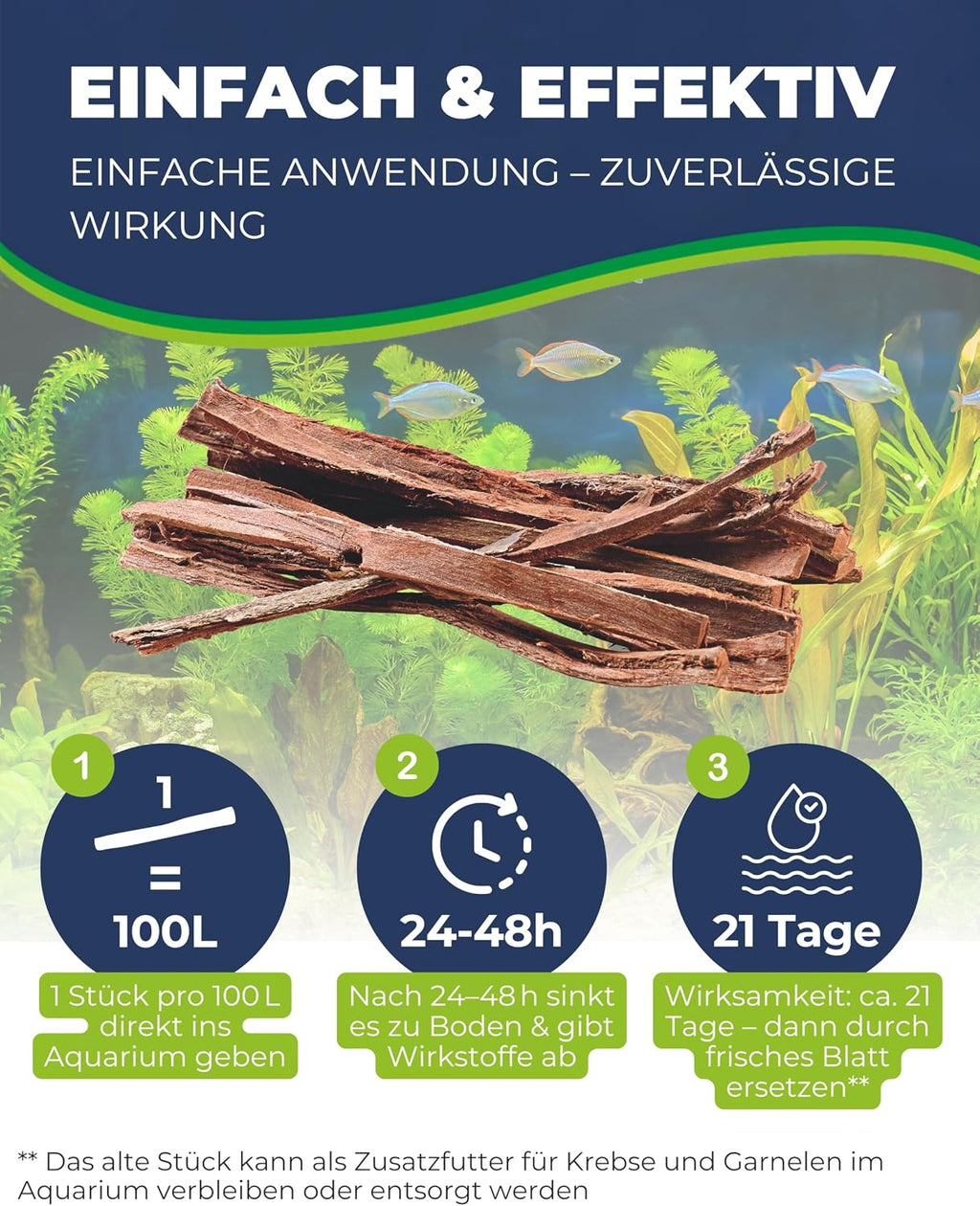 Hobby Catappa Bark Seemandelbaumrinde 12x Aquarium Garnelen Wasserzusatz