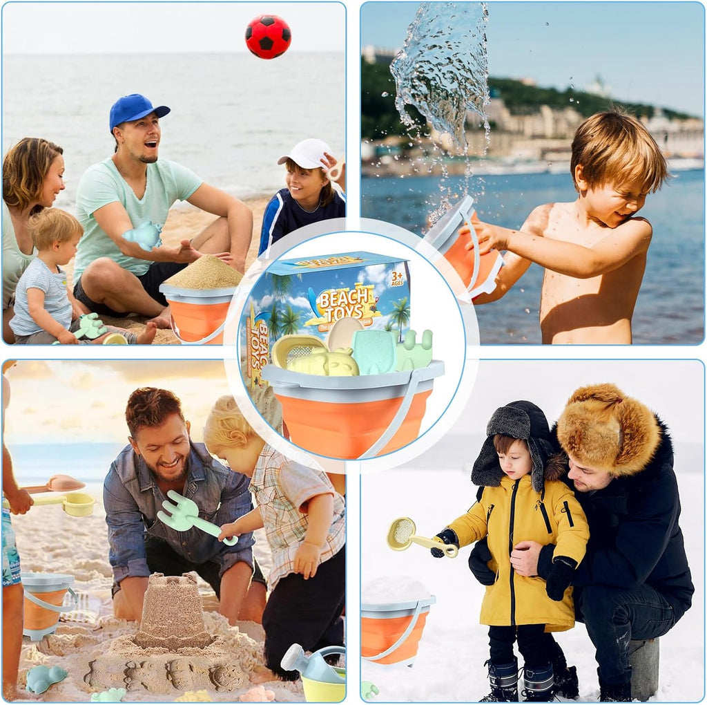 Sandspielzeug 11-teilig Kinder Strandset Eimer Schaufel Foermchen