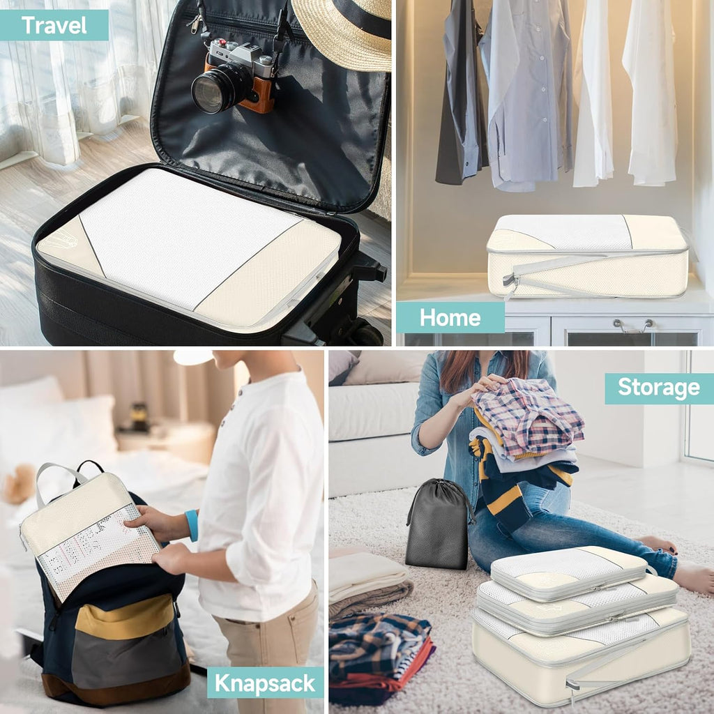 10er Pack Kompressions Packing Cubes Koffer Organizer Reise-Set