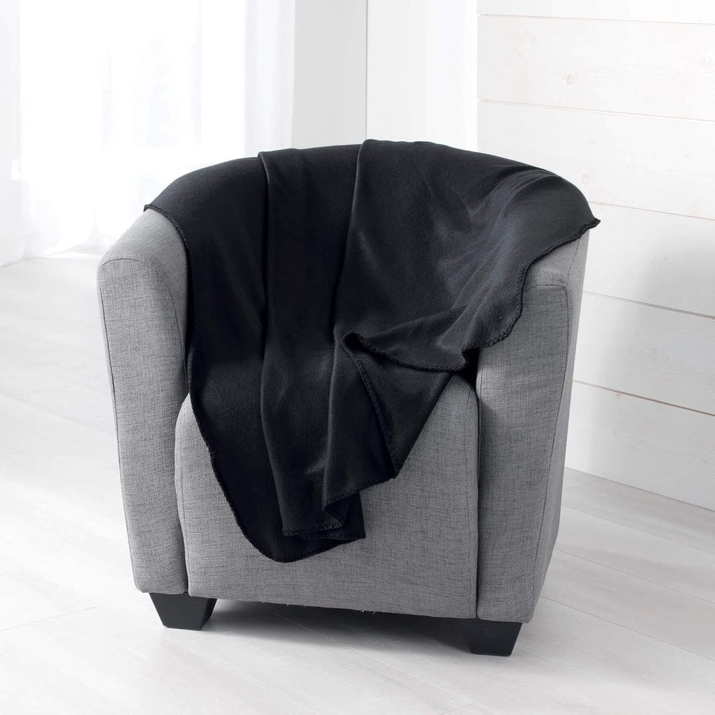 Milou Plaid 125 x 150 cm Polyester Taupe - Kuscheldecke 150cm