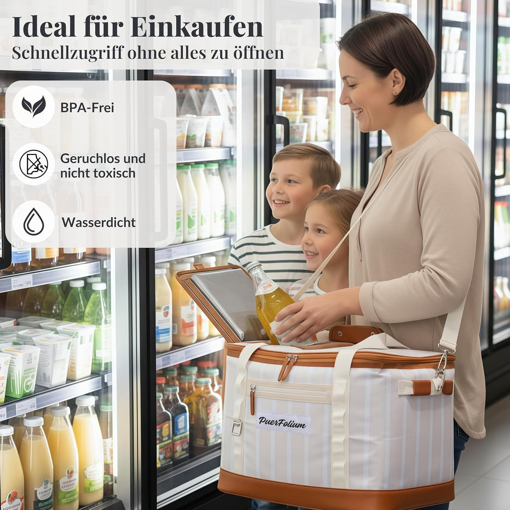Faltbare Kuehltasche Isolierte Thermotasche Kuehlbox fuer Picknick Strand