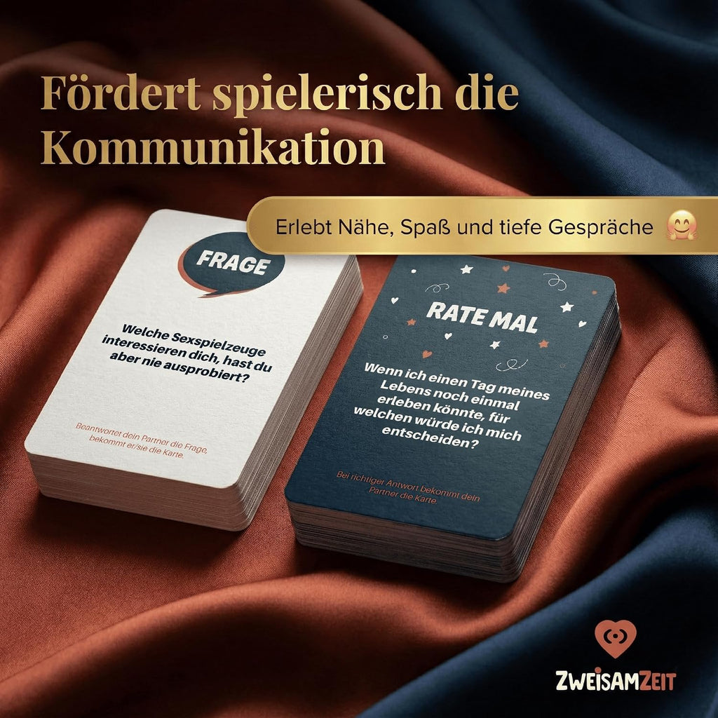 Zweisamzeit Kartenspiel fuer Paare mit Aufgaben und Fragen Valentinstag