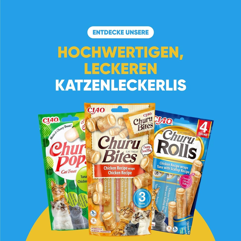 Inaba Churu Fun Bites Katzenleckerlis 58% Huhn verschiedene Sorten