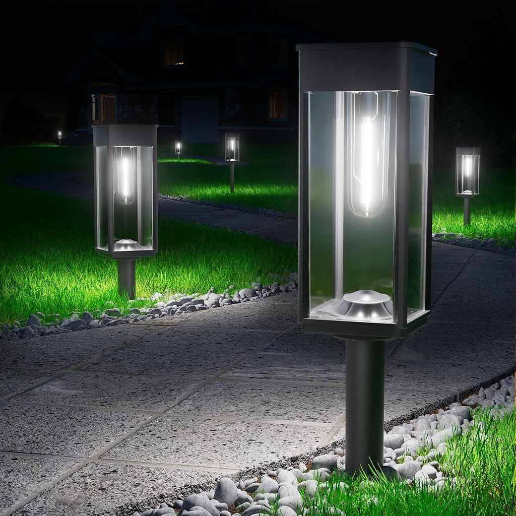 BITPOTT Solarleuchten Garten 6er Set IP65 wasserdicht warmweiss lange Laufzeit