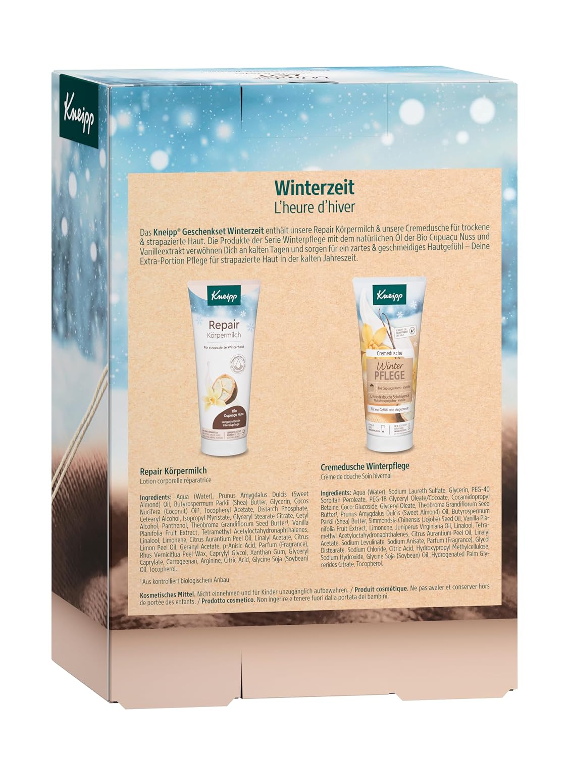 Kneipp Geschenkset Winterzeit Koerperpflege 2 x 200 ml fuer trockene Haut