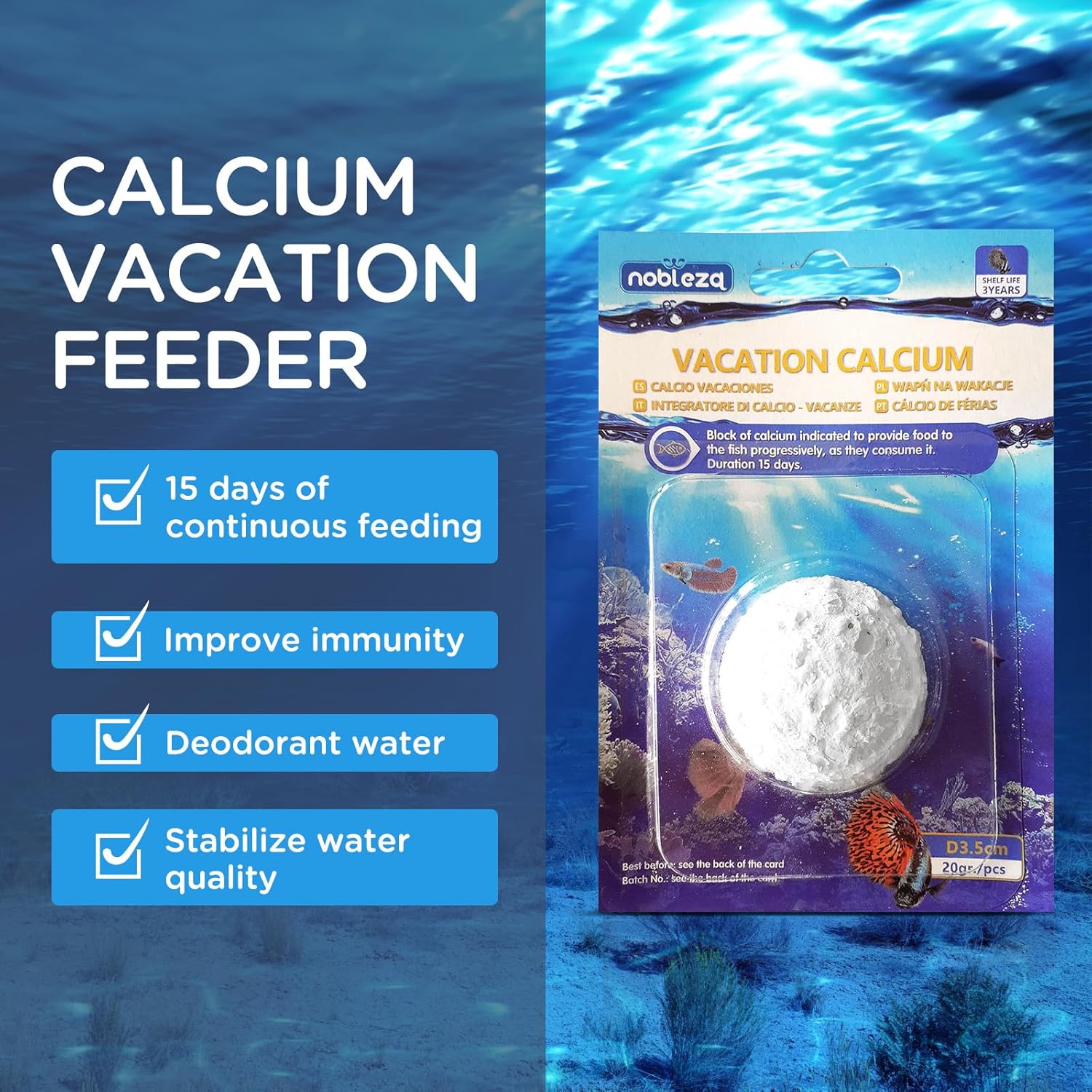Nobleza Ferienfutter Tabletten 15 Tage fuer Aquarienfische 4er Pack