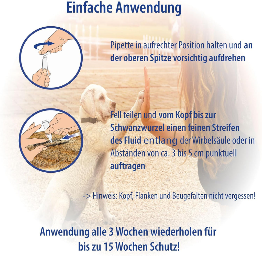Spot on Hund pflanzenbasiertes Zeckenmittel bis 15 Wochen Schutz ohne Chemie