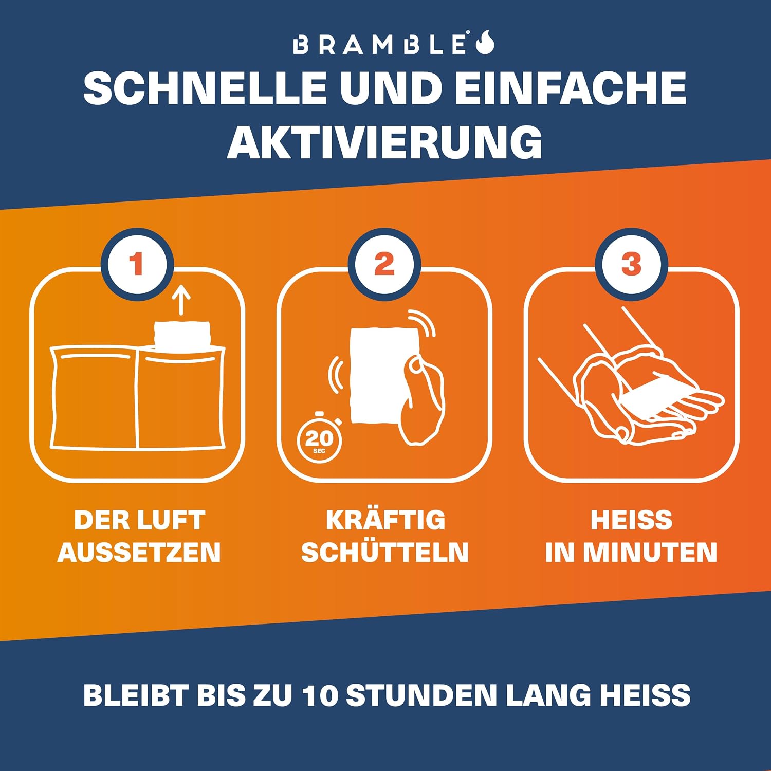 Bramble Handschuhwaermer luftaktivierte Taschenwaermer fuer Outdoor Aktivitaeten