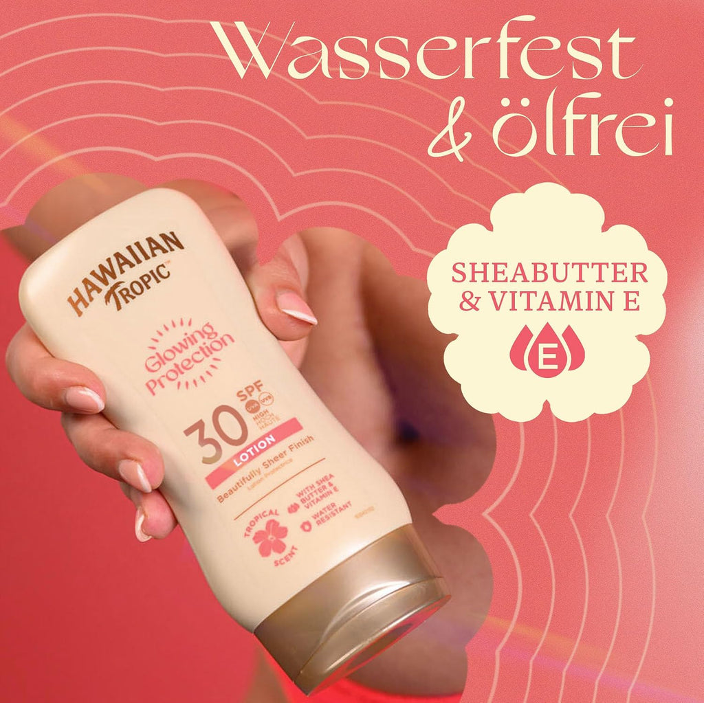 Hawaiian Tropic Sunlotion LSF 30 SPF 30 180ml Glowing Protection mit Sheabutter