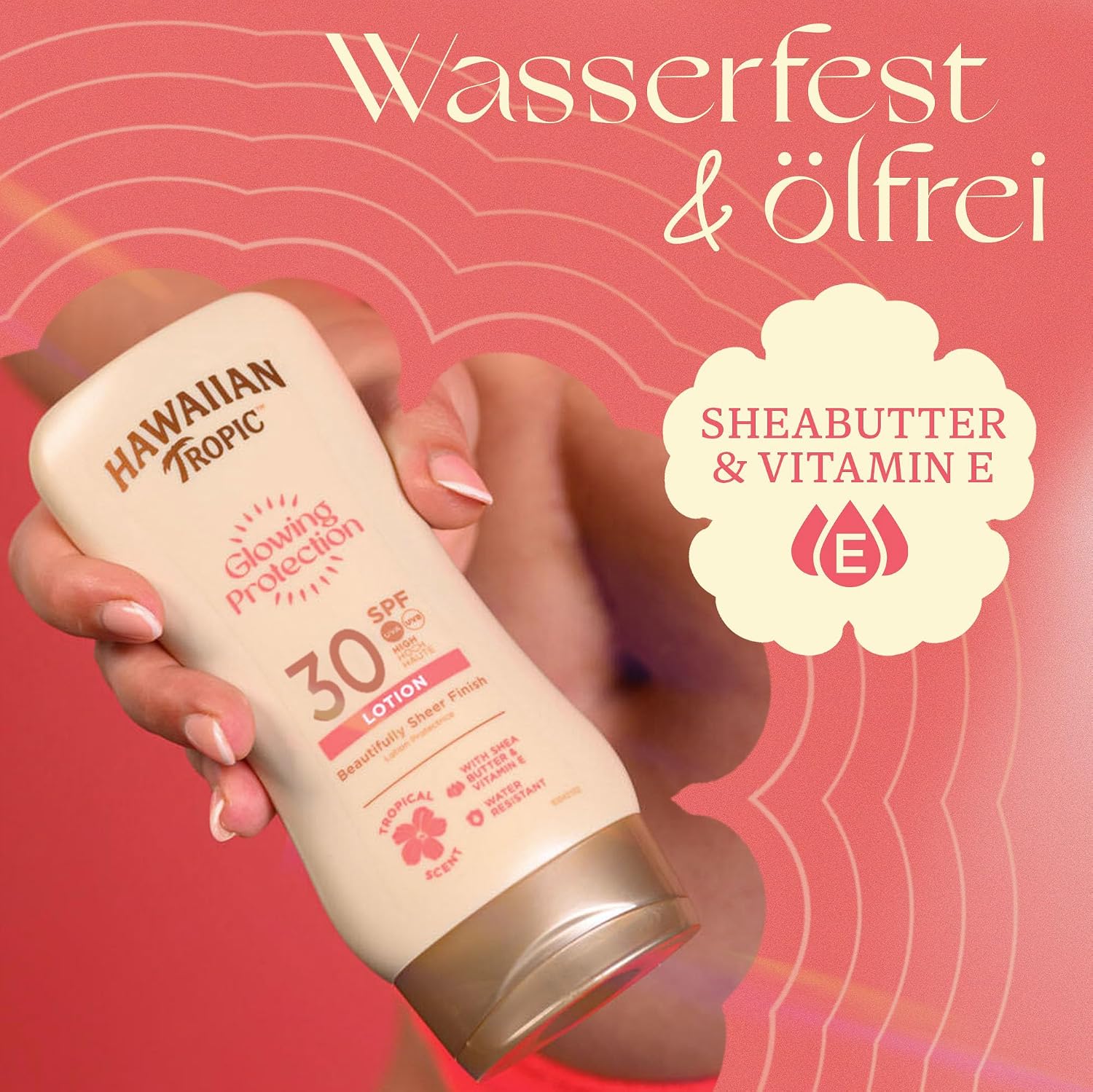 Hawaiian Tropic Sunlotion LSF 30 SPF 30 180ml Glowing Protection mit Sheabutter