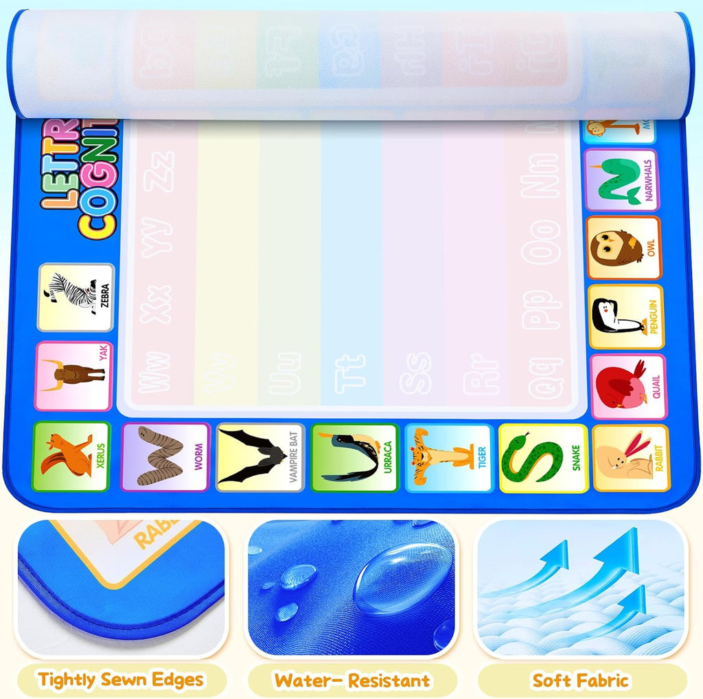 CGBOOM Wasser Doodle Matte 100×78 cm XL mit Wasserstift Zubehoer fuer Kleinkinder