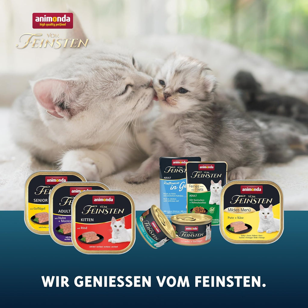 animonda Vom Feinsten Kitten Paté, Nassfutter fuer Kaetzchen, verschiedene So