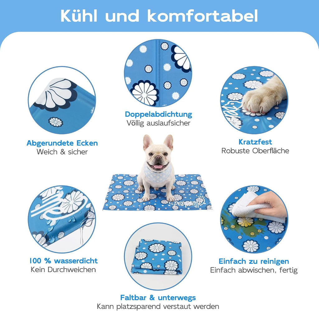 Pet Prime Kuehlmatte 50x40 cm fuer Hunde Haustierkuehlmatte Kiste Huette Bett