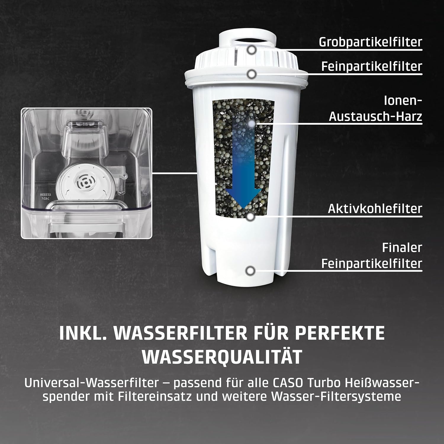 CASO HW 660 Heisswasserspender 8 Mengenausgaben entkalkt Erinnerung babynahrung