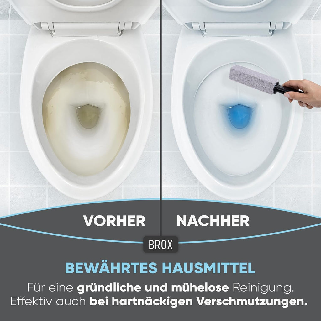 Bimsstein WC 3 Stueck Set - Urinstein und Kalkentferner fuer Toilette