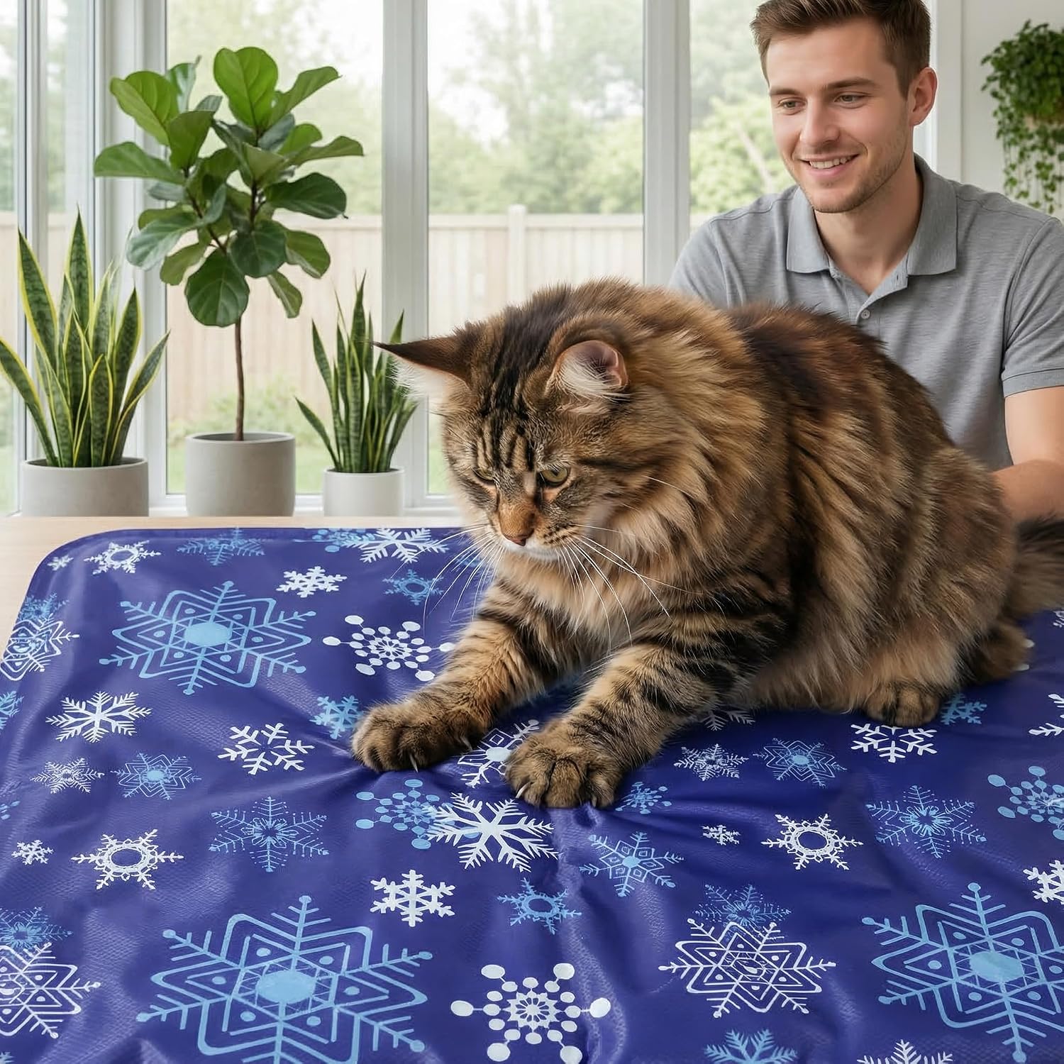 Kuehlmatte Hund 50cm-60cm selbstkuehlend Kuehlkissen Hundedecke Katze