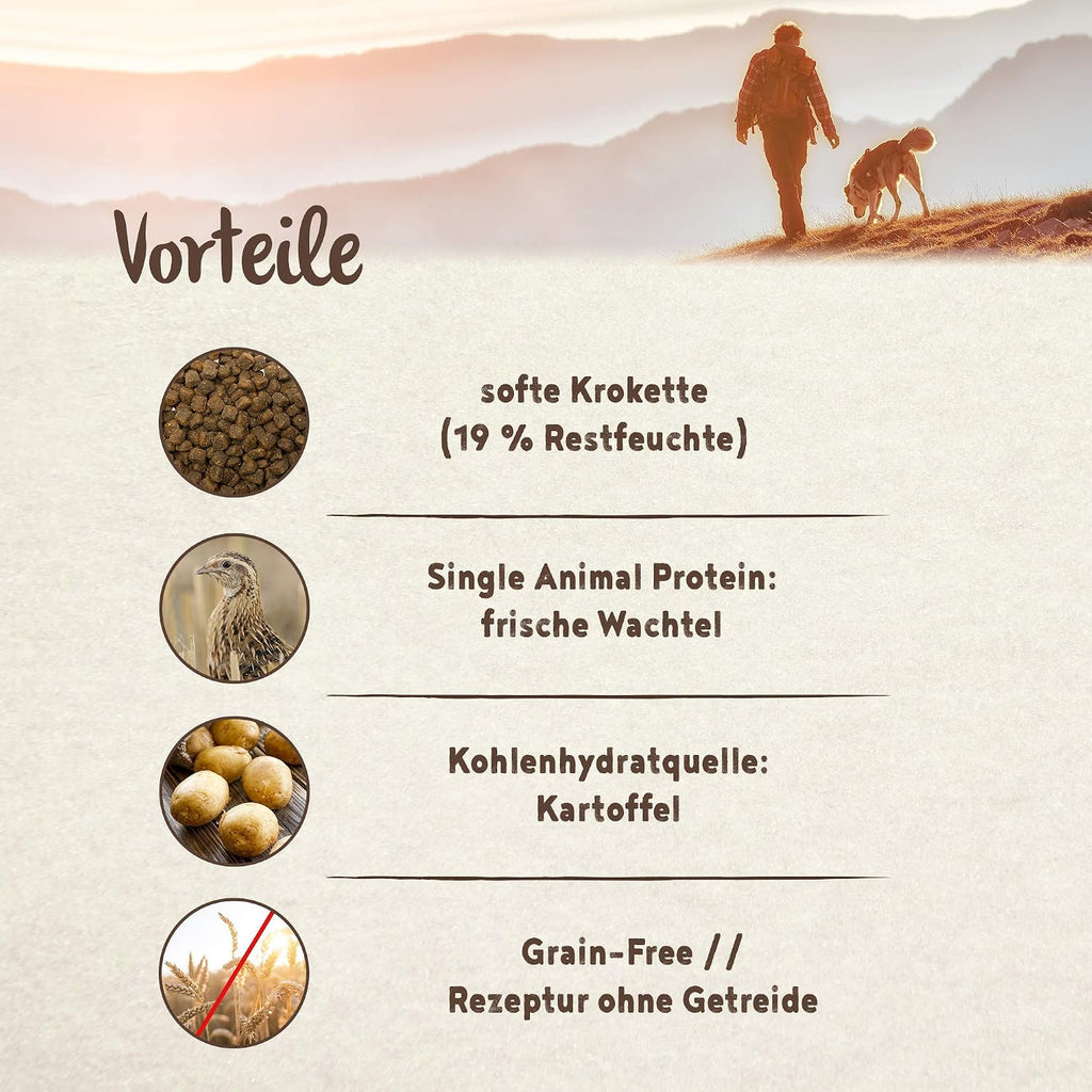 bosch HPC SOFT Mini Wachtel & Kartoffel halbfeuchtes Hundefutter grain