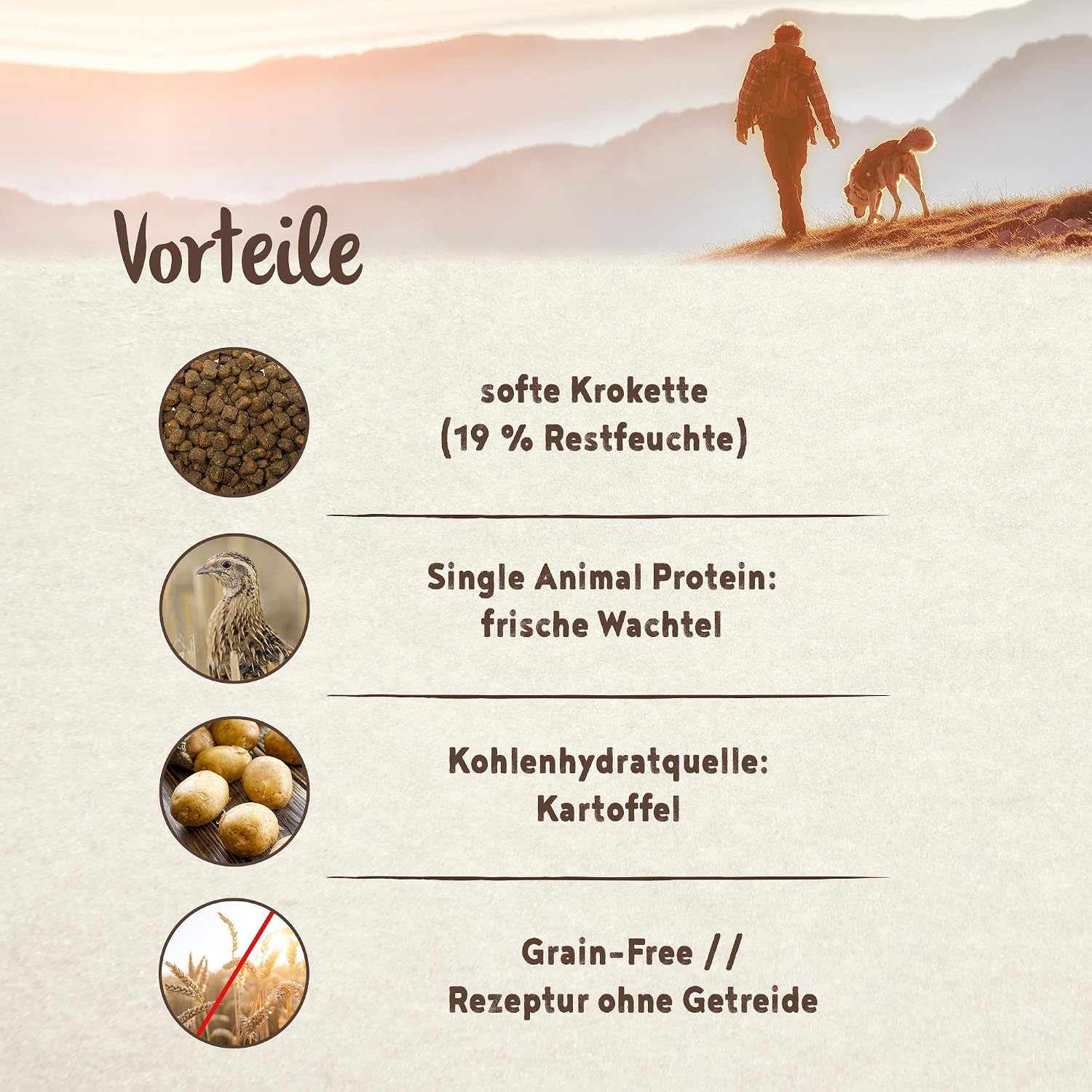 bosch HPC SOFT Mini Wachtel & Kartoffel halbfeuchtes Hundefutter grain