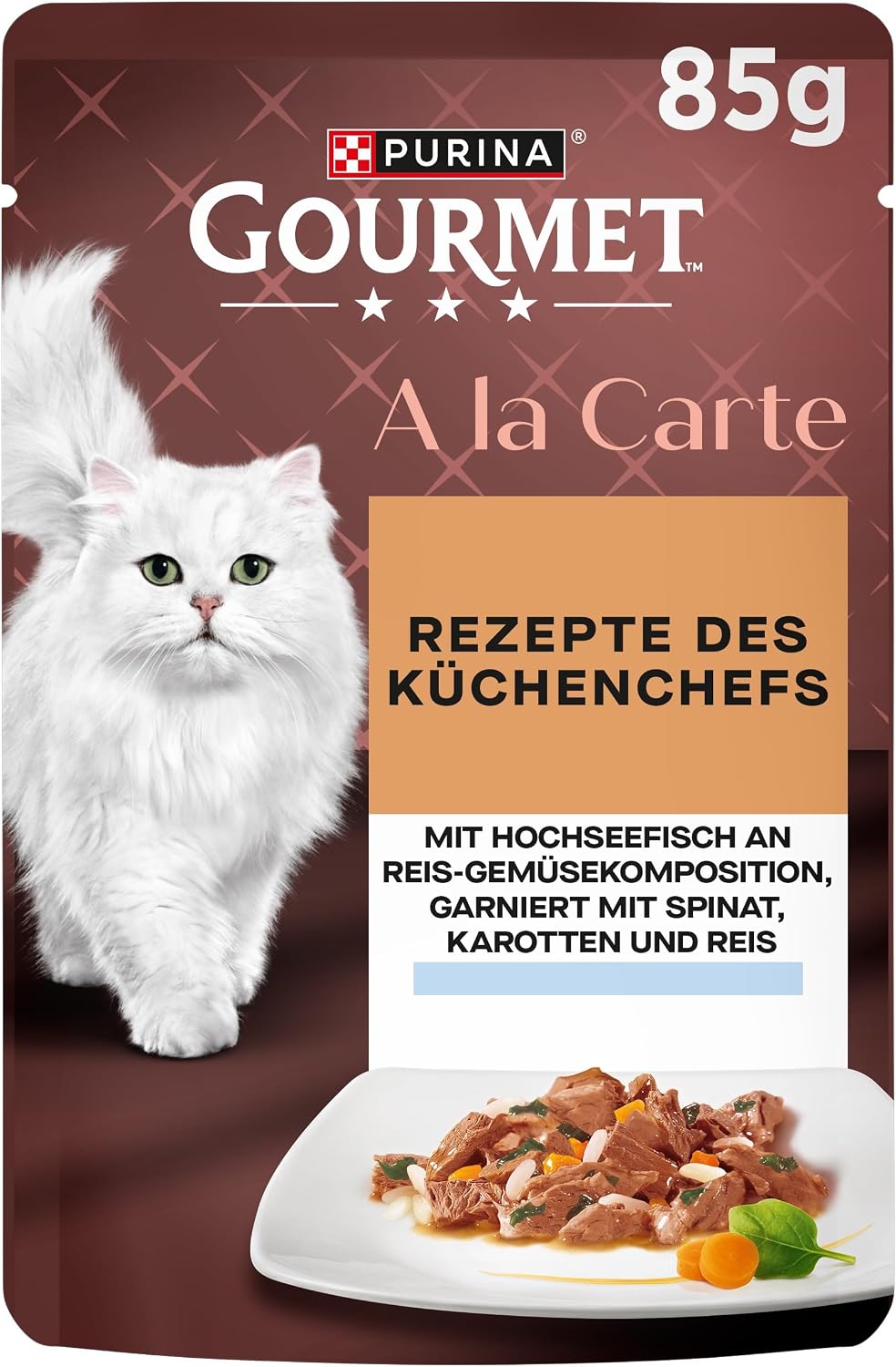Gourmet A la Carte Nassfutter Katzen Huhn Spinat Pasta-Perlen 26x85g