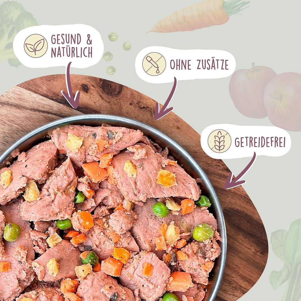 Fidelis Hundefutter nass Lachs & Suesskartoffel 6x400g Glas verschiedene Sorten