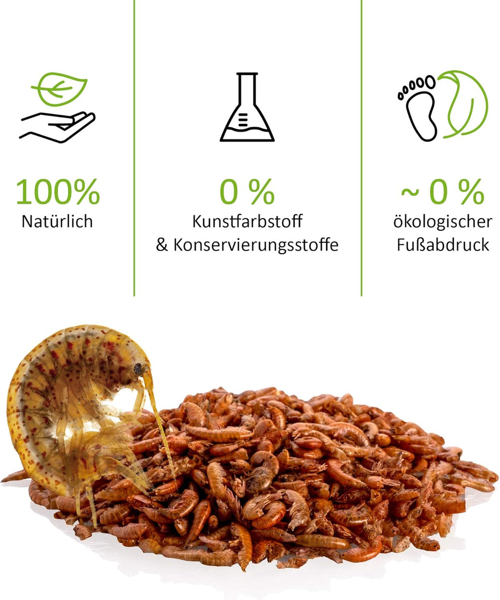 UGF Gammarus Bachflohkrebse getrocknet 318 g im 3 L Eimer - Futter fuer Schildkroe