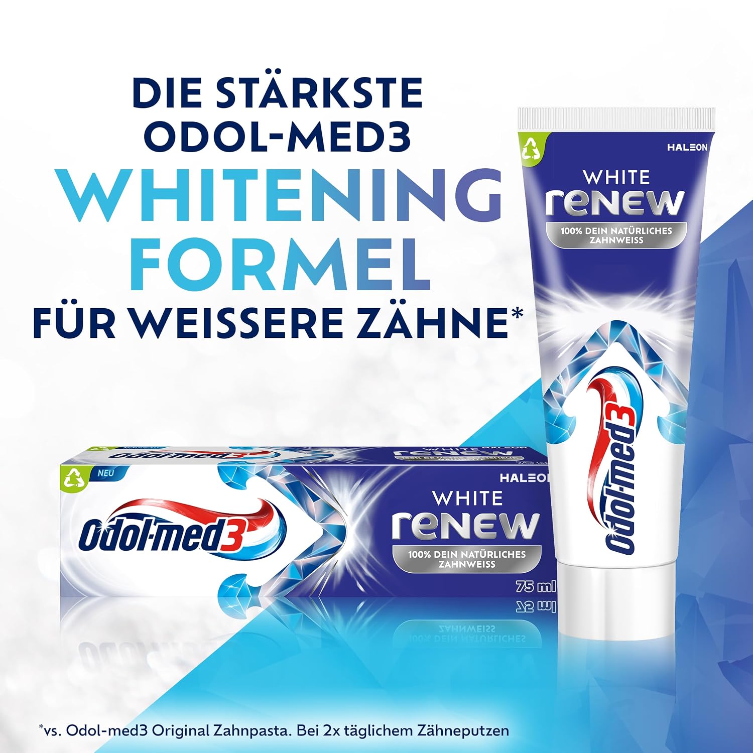 Odol‑Med3 White Renew Zahnpasta 4 x 75 ml gegen Verfaerbungen