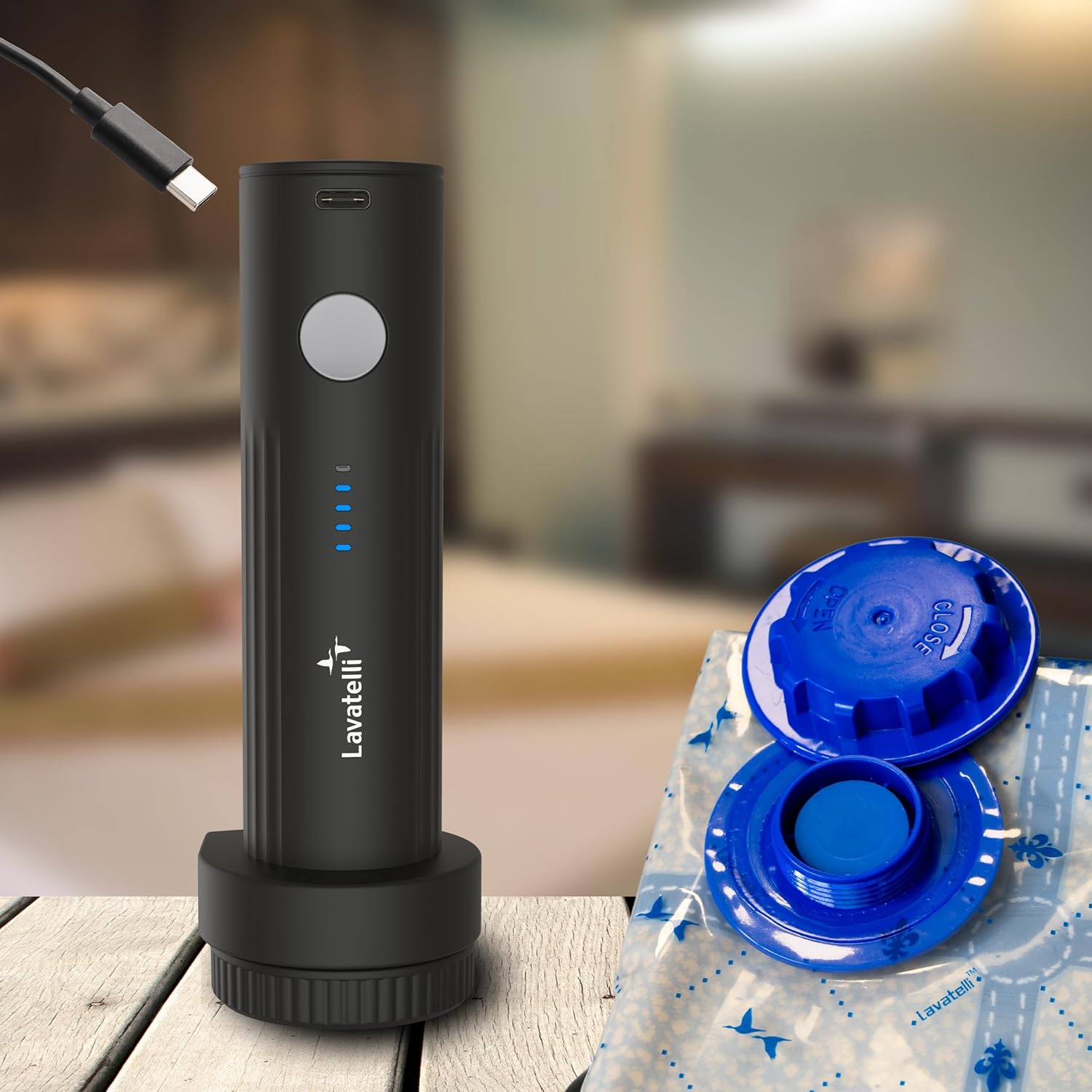 Lavatelli VAC-U-PUMP elektrische Vakuumpumpe USB-C kompakt 45cm-90cm