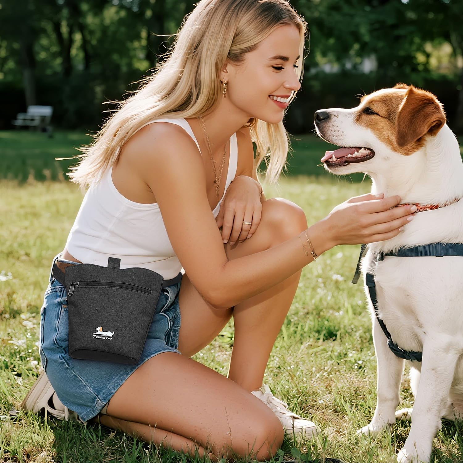 Hundetragetasche Reisetasche Flugzeug geeignet mit 2 Futtertaschen, 2 Napf, Fuett