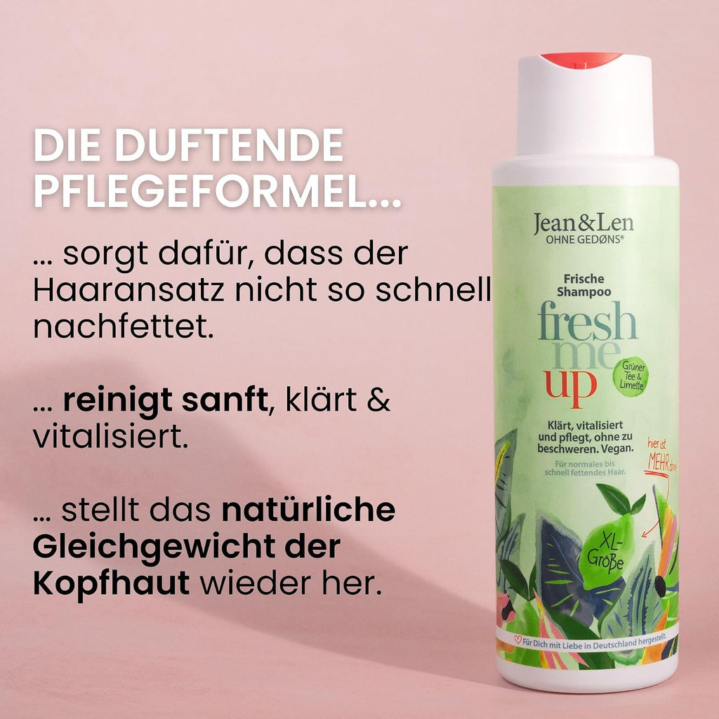Jean & Len Shampoo Gruener Tee Limette vegan ohne Silikone
