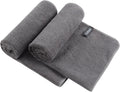 KinHwa Mikrofaser Handtuch 2er Pack 40x70 cm Grau hochsaugfaehig 70cm-100cm