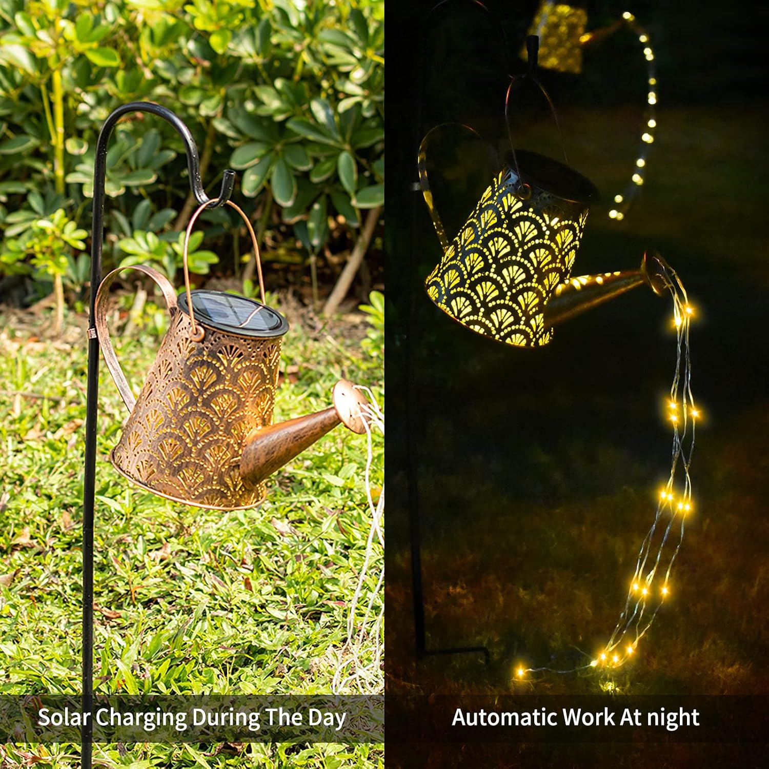 DeepDream Solar Giesskanne Lichterkette Aussen LED Wasserdicht Gartendeko
