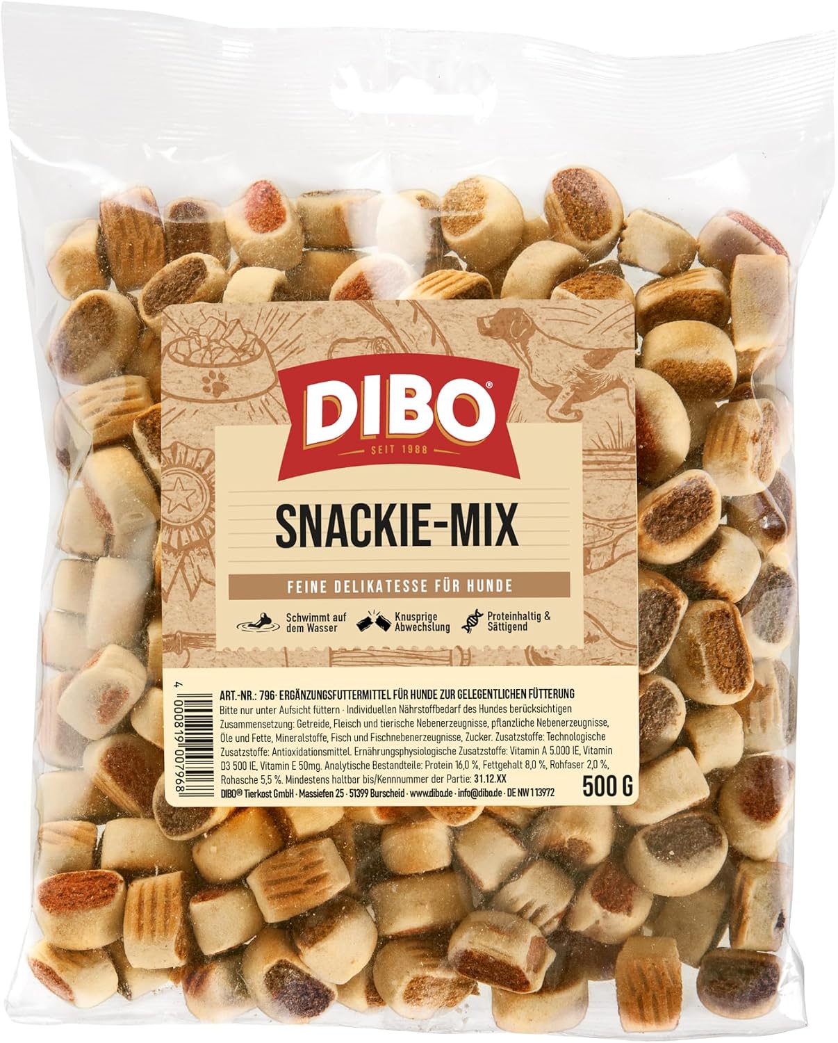 Snackie-Mix - Beutel, Backwaren als gesunde, natürliche Ernährung für Hunde