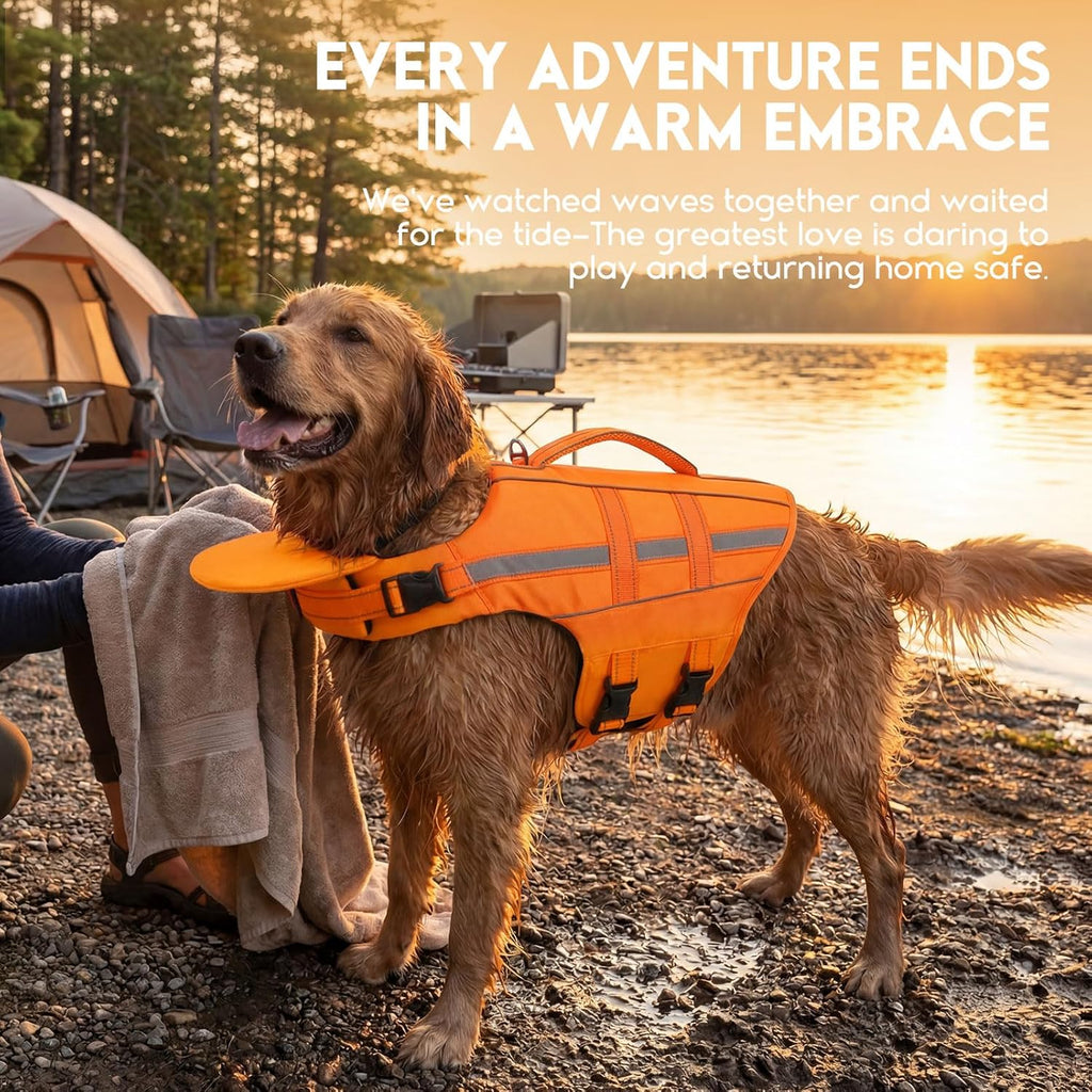 ASENKU Hundeschwimmweste XS-XXL Gr. S 5- mit Rettungsgriff D-Ring Reflektor