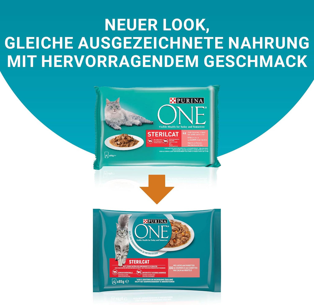 Purina ONE Sterilcat Nassfutter Lachs verschiedene Sorten 26 x