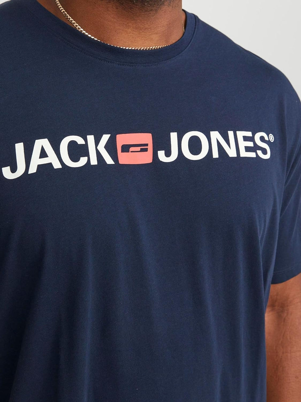 Jack & Jones Herren T-Shirt Logo Regular Fit grosse Groessen
