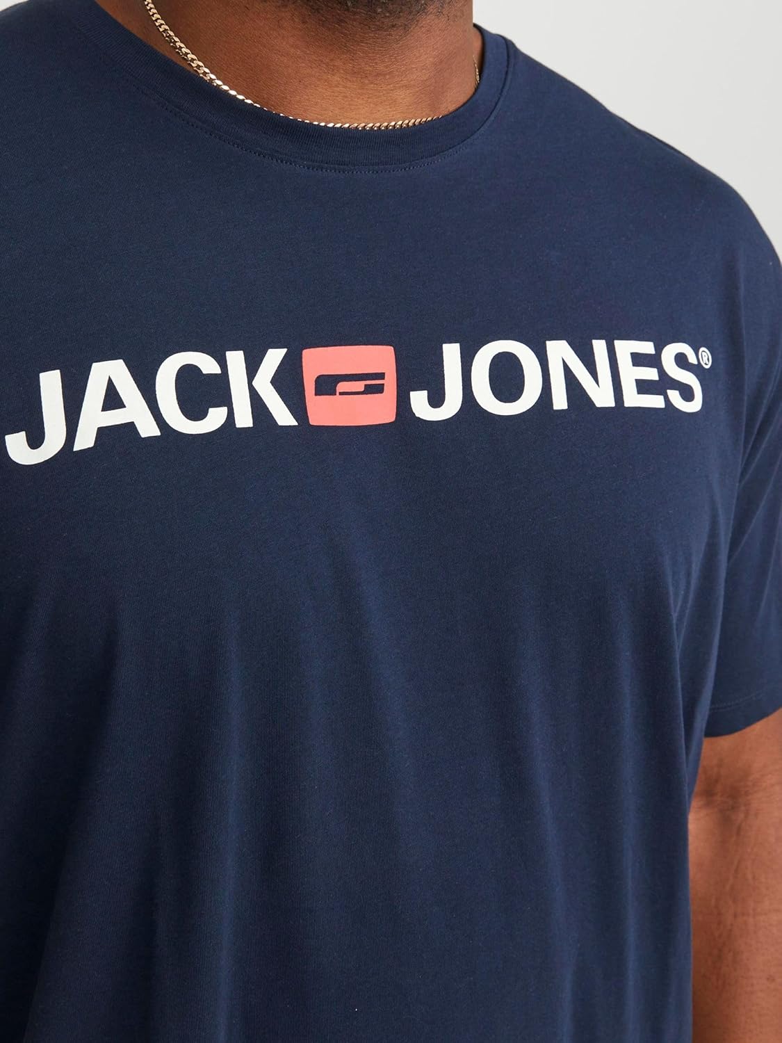 Jack & Jones Herren T-Shirt Logo Regular Fit grosse Groessen