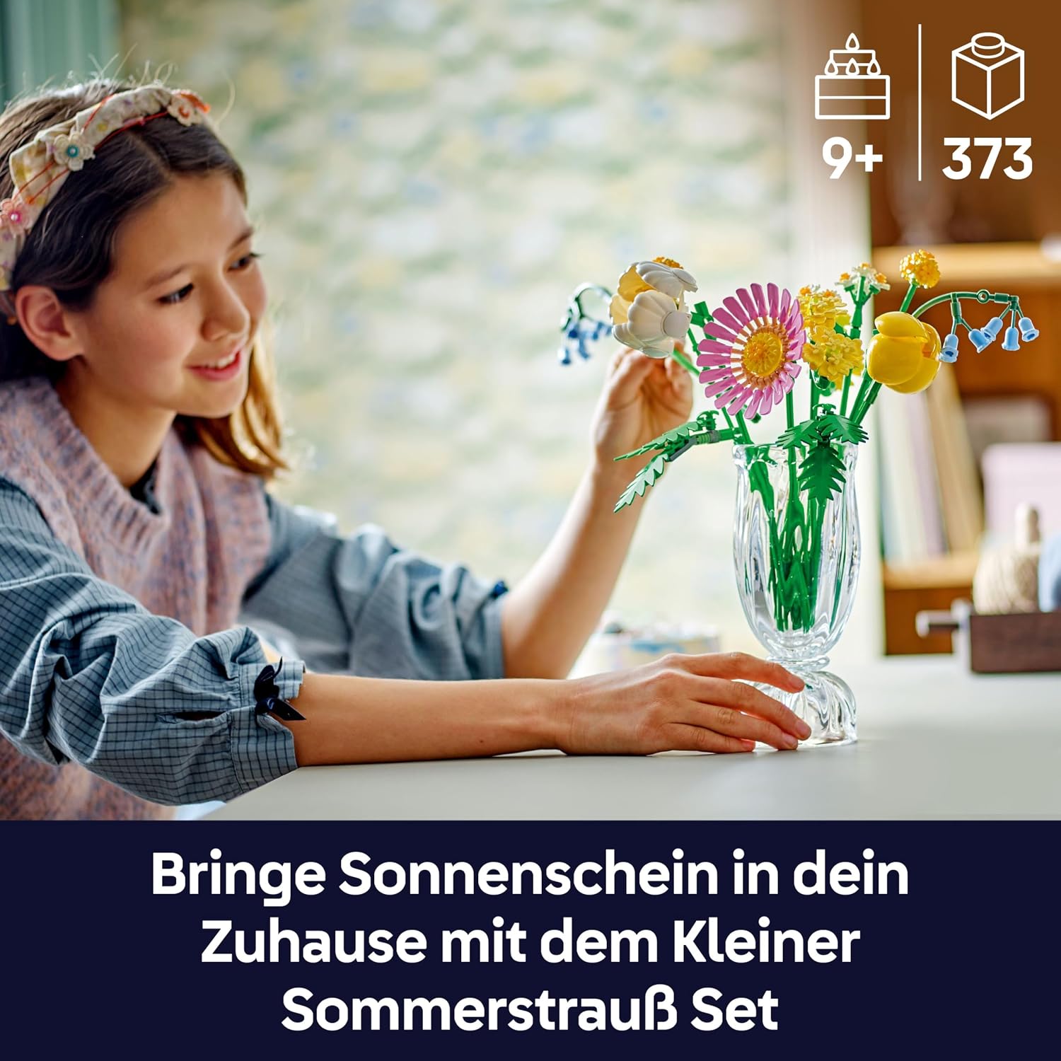 LEGO 10342 Botanicals Blumenstrauss rosa Kunstblumen Set