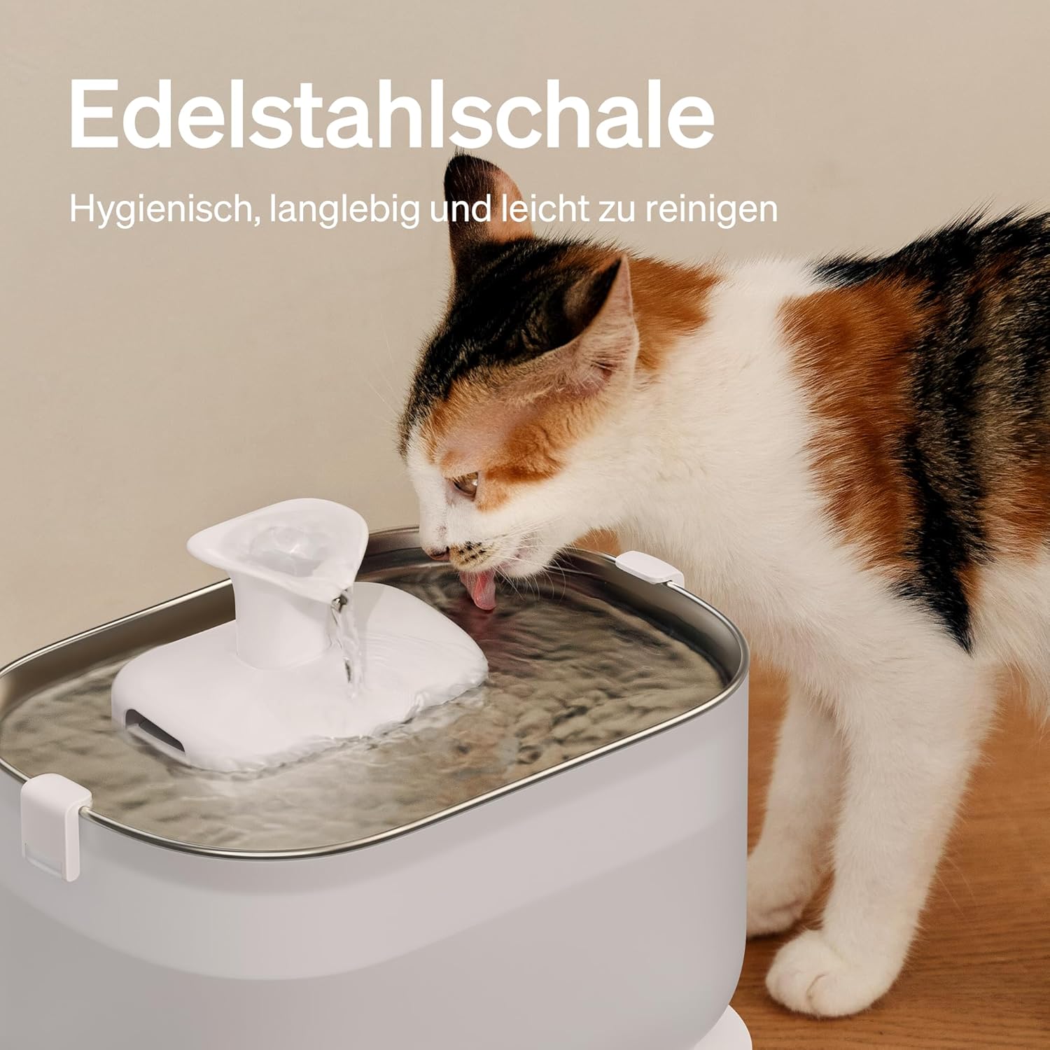 PETLIBRO Dockstream 2,5L Katzenbrunnen Edelstahl kabellose Pumpe 23dB 2 Modi