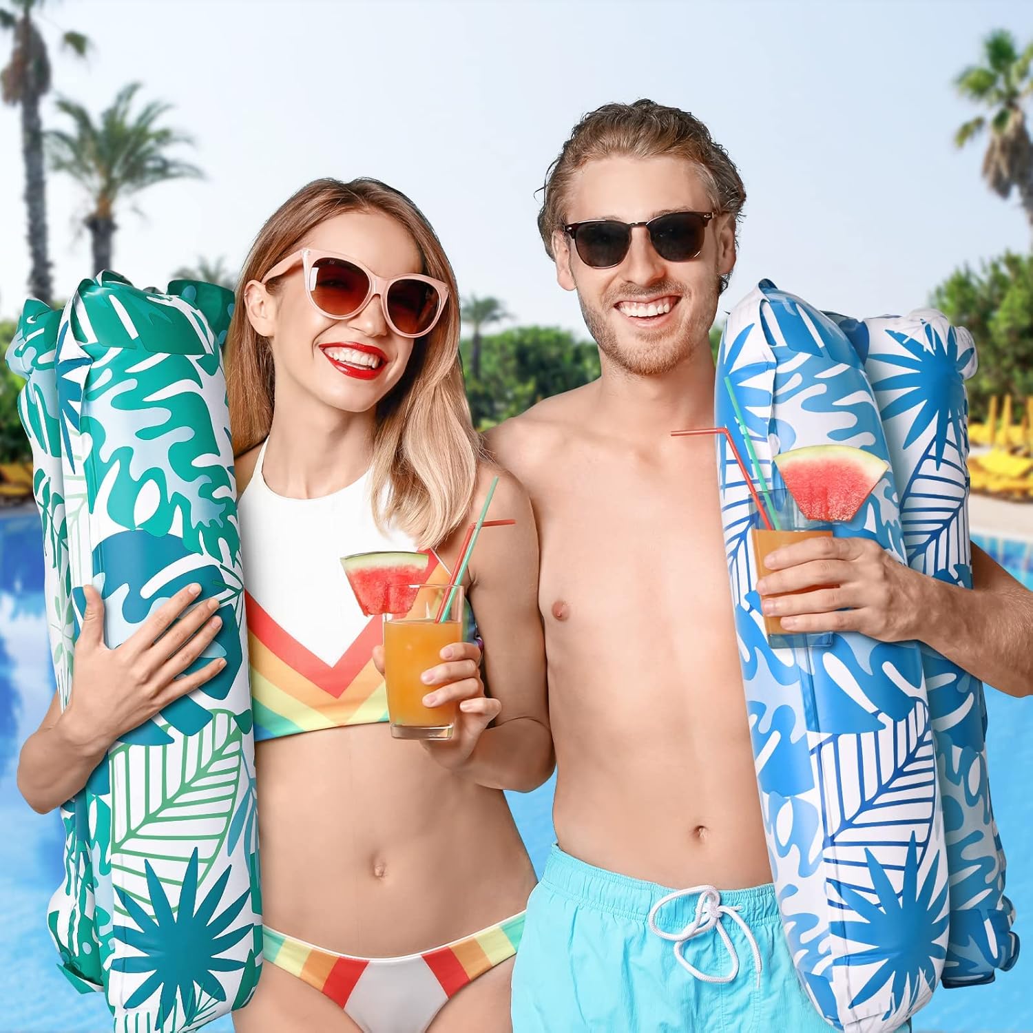 Elidepe XL Pool Luftmatratze 2er Set Wassersessel Wasserhaengematte 4-in-1