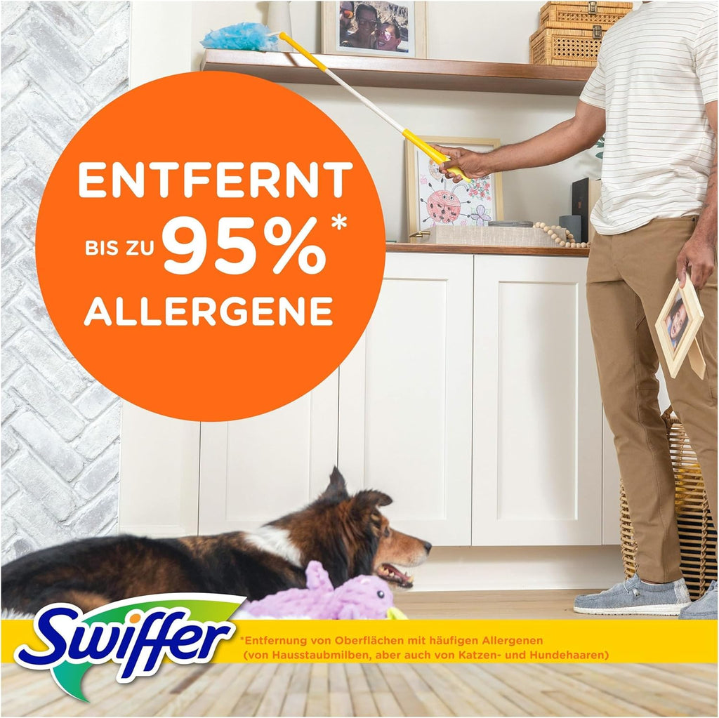 Swiffer Staubmagnet Starter Set Griff mit 13 Staubtuechern